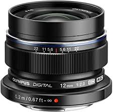 OLYMPUS M.ZUIKO DIGITAL ED 12mm F2.0 Black ED 12mm F2.0 BLK Monofocal Lens